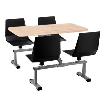 Cluster Swivel Booth with Butcher Block Top