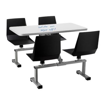 Cluster Swivel Booth with Dry Erase Top