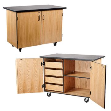 Demo Mobile Science Cabinet with Chem-Res Top (48" x 28")
