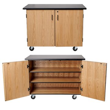 Economy Mobile Science Cabinet with Chem-Res Top (48" x 28")
