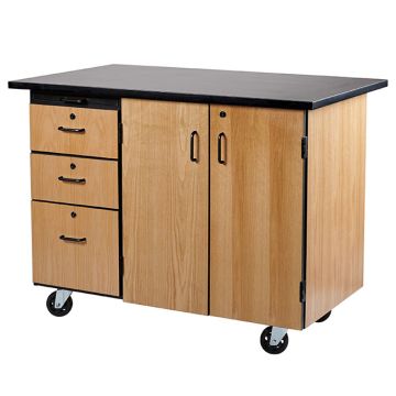 Instructor Mobile Science Cabinet with Chem-Res Top (48" x 28")