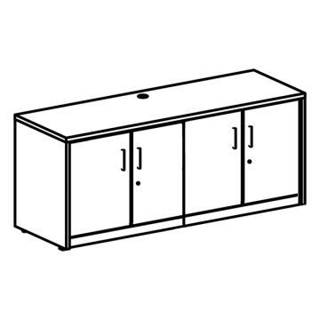 Ultra Premium Laminate Series Credenza w/ Cabinets