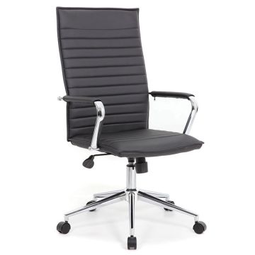 Executive task chair with 5-star chrome base.