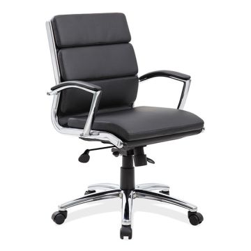 Mid-back executive office chair with 5-star base.