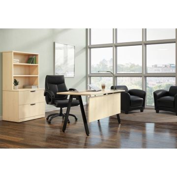 Variant Desk w/ Modesty Panel & Hutch w/ 2 Drawer Lateral File