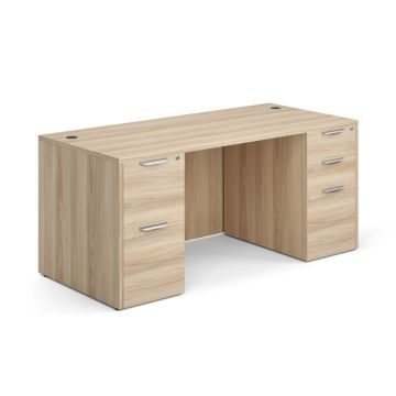 OS Laminate Desk W/ Double Full Pedestals (66" X 30")