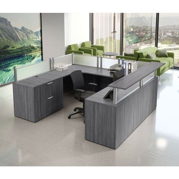U-shaped reception workstation.