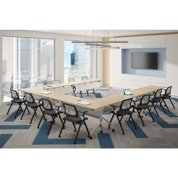 Training room with flip top seminar tables.