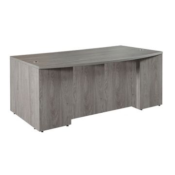 Ultra Premium Laminate Series Bow Front Desk w/ Full Pedestals - 72"W x 41"D