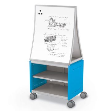 Compass Shelf Storage Cabinets w/ Ogee Easel
