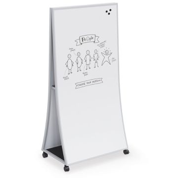 Ogee Curved Mobile Dry Erase Easel