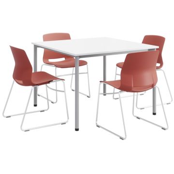 Spright Table & Lola Chair Set w/ Sled Base