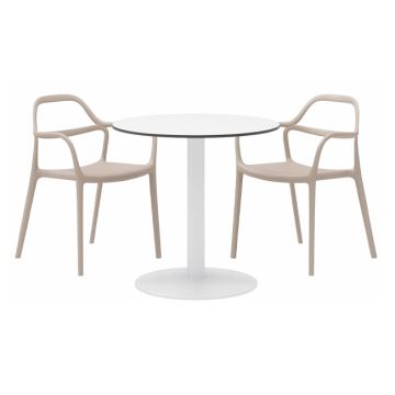 Ivy Round Table and Dali Stack Chair Package