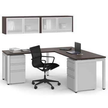 Variant L-Shaped Desk with Hutch