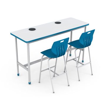 Package Set - Chargebar Table (72" x 24" x 42") w/ 2 Emoji Stools (30" H)