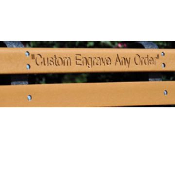 Custom Engraving for Frog Furnishings Bench