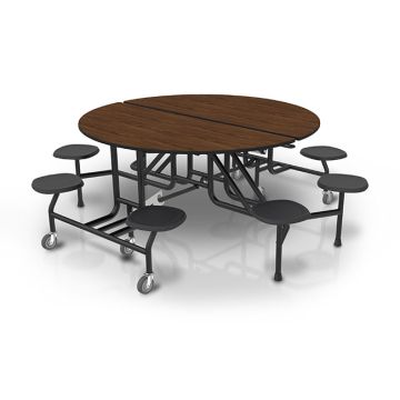 59T Round Mobile Stool Cafeteria Table (60" Round)