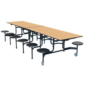 59TV Mobile Stool Cafeteria Table (12')