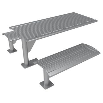 Phoenix Cantilever Horizontal Steel Slat Table