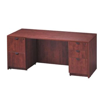 Kneespace Credenza with Double Full Pedestal (71'' X 24'')