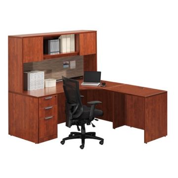 Classic Series L-Shaped Desk w/ Hutch