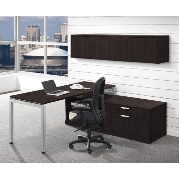 Elements L-Shaped Desk w/ Wall Storage