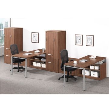 Elements Two Person Workstation w/ Wardrobe Storage