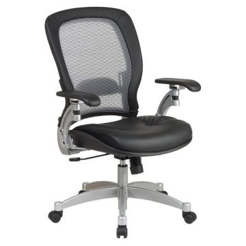 Professional AirGrid Back Chair w/ Leather Seat