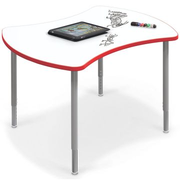 Quad Desk with Dry Erase Top