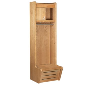 Recruiter 2 (Starter) Wood Sport 1-Wide Locker with Padlock Latch (24" W x 84" H Assembled)