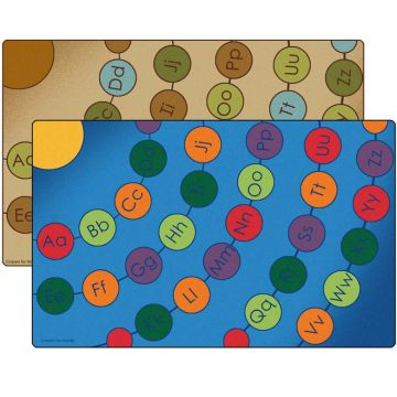 Radiating Alphabet Seating Circles Rug
