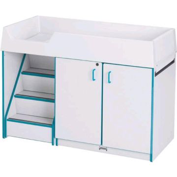 Rainbow Accents Diaper Changer with Stairs