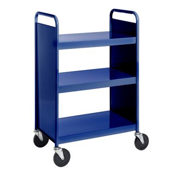 Book Truck w/ 3 Flat Top Shelves - 43"H