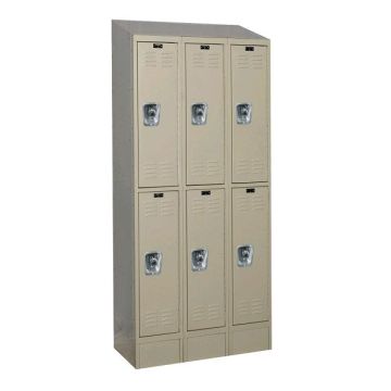 ReadyBuilt2 Double-Tier 3-Wide Lockers w/ Slope Top & Locks