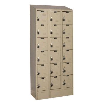 ReadyBuilt2 Six-Tier 3-Wide Lockers w/ Slope Top & Locks
