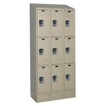 ReadyBuilt2 Triple-Tier 3-Wide Lockers w/ Slope Top & Locks