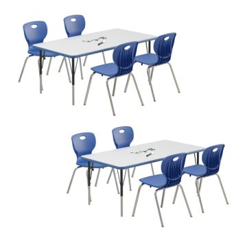 Deluxe Dry Erase Activity Table & Classic Student Chair Packages