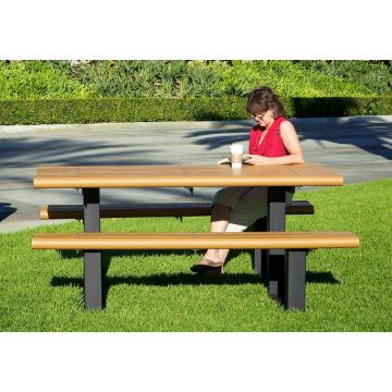 Recycled Multi-Pedestal Picnic Table