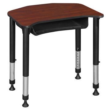 Ferris Height Adjustable Student Desk with Book Box (26" x 24")