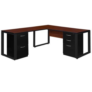 Structure Double Pedestal L-Shaped Desks