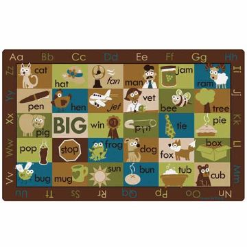 Rhyme Time - Nature's Colors Classroom Carpet (7'-6''x 12')