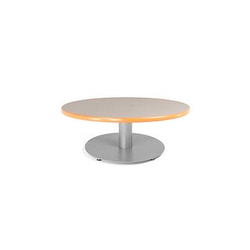 Round Coffee Table with Circular Base