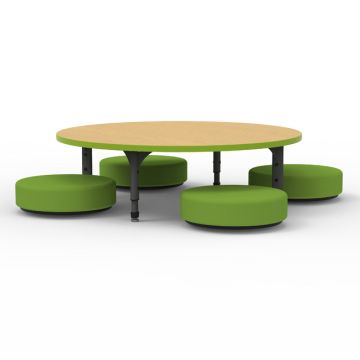 Package Set- 1 Round Floor Activity Table & 4 Sonik Floor Rockers