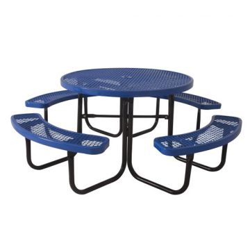 Round Metal Outdoor Picnic Table