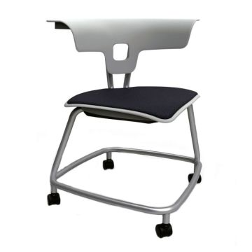 Ruckus Stack Chair w/ Casters (18'' H - 5th-Adult) Upholstered Seat