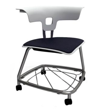 Ruckus Chair w/ Casters & Bookrack (18'' H - 5th-Adult) Upholstered Seat
