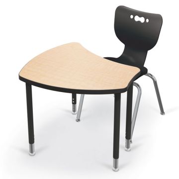 Small Shapes Desk & Hierarchy 4-Leg Chair (18'' H) Bundle