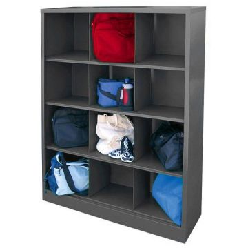 Metal Cubby Shelf with 12 Storage Cubes