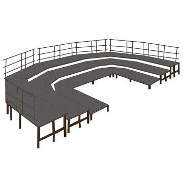 Winged Stage Set w/ Carpet Surface (3' x 8' Platforms)