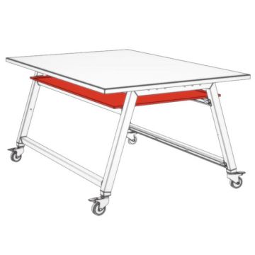 Planner Studio Table Second Surface Shelf Kit (60'' D  for 36'' & 42'' W Tables)